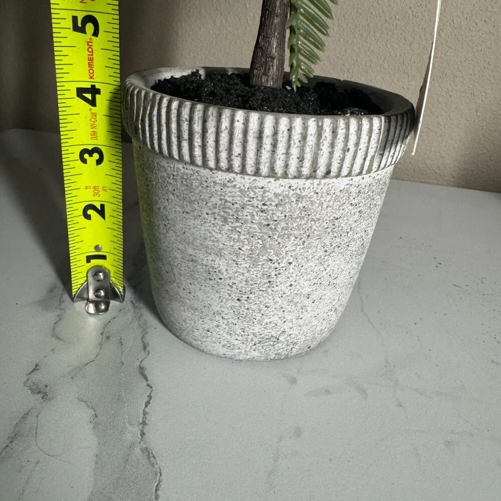 Hearth‎ & Hand with Magnolia Faux Balsam Fir Tree in Washed Cement Pot NWT 16